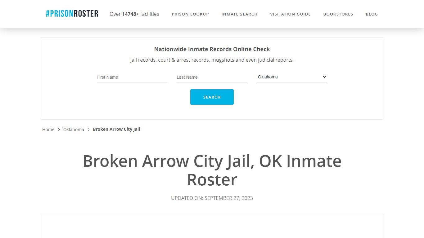 Broken Arrow City Jail, OK Inmate Roster - Prisonroster